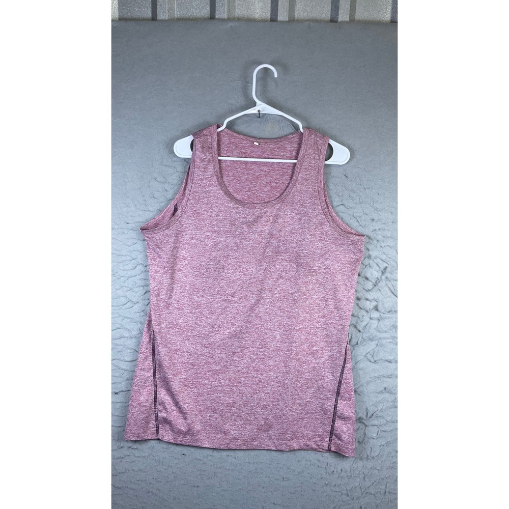 Unbranded Tank Top Mens Large Pink Excellent Heathered Space Dye Athletic Shirt